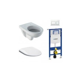 Promokit Inodoro, tanque, pulsador y asiento