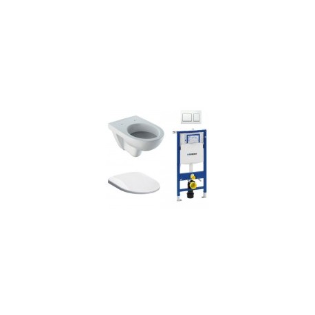 Promokit Inodoro, tanque, pulsador y asiento