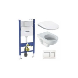 Kit Inodoro, tanque, pulsador y asiento