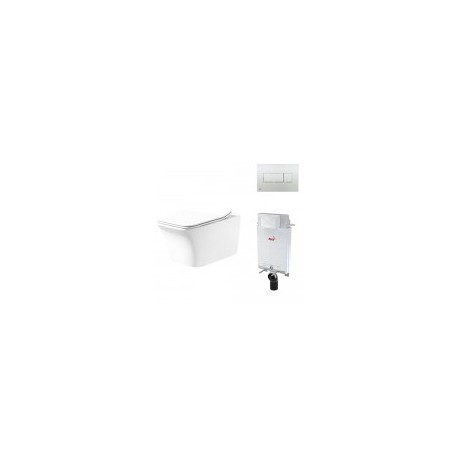 Kit de Inodoro con asiento + pulsador + tanque