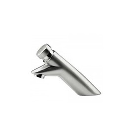 Grifo para lavabo de Acero Cepillado PressMatic®